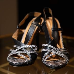 Nine West Black/Grey/White Nwallysse (Per Inside O